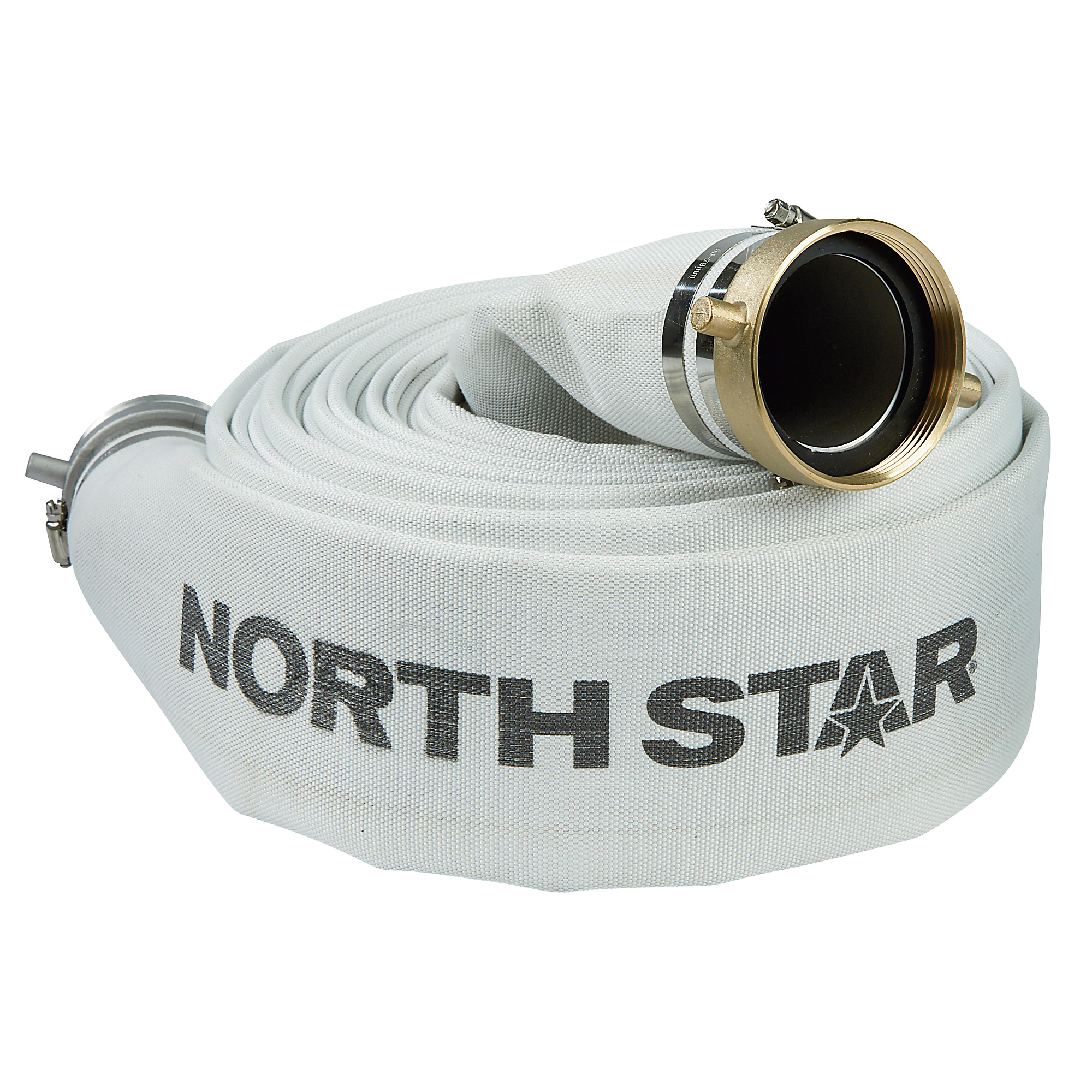 NorthStar Water Pump Mill Discharge Hose, 3in. x 50ft., 250 Max. PSI, Lay Flat, Industrial-Grade Aluminum Couplings
